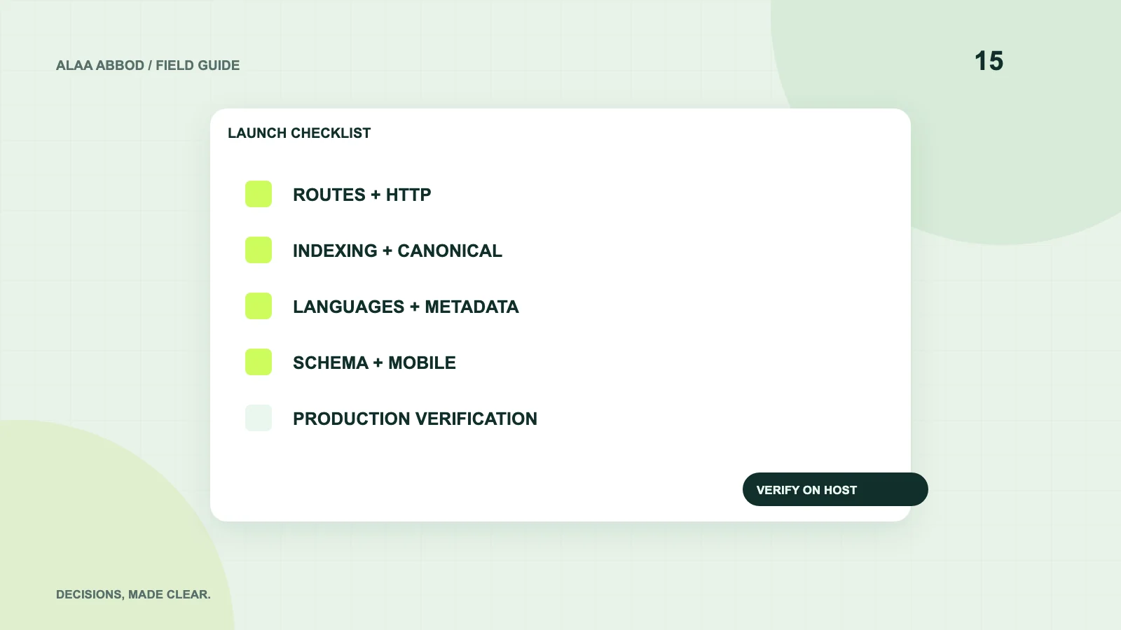 Original diagram of the decisions explained in this article: Technical SEO checklist before launching a website